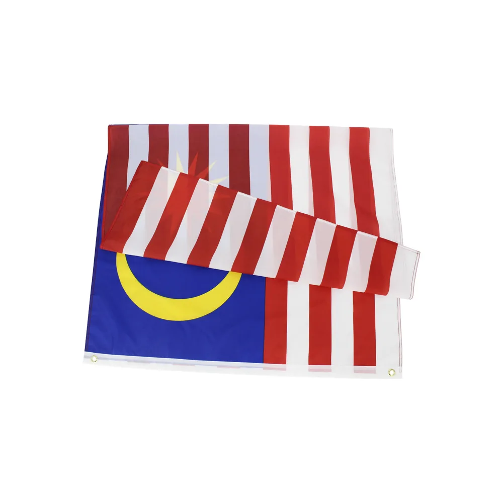 Custom High Quality Polyester National Flag Malaysia Flag For National Day
