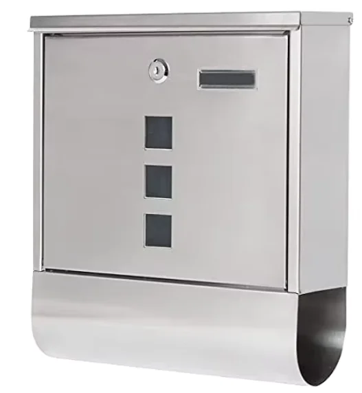 Door Mailbox Box Stainless Steel Newspaper Box modern Decor Outdoor  Envelopes Decor Outdoor Outside House Decor European Style