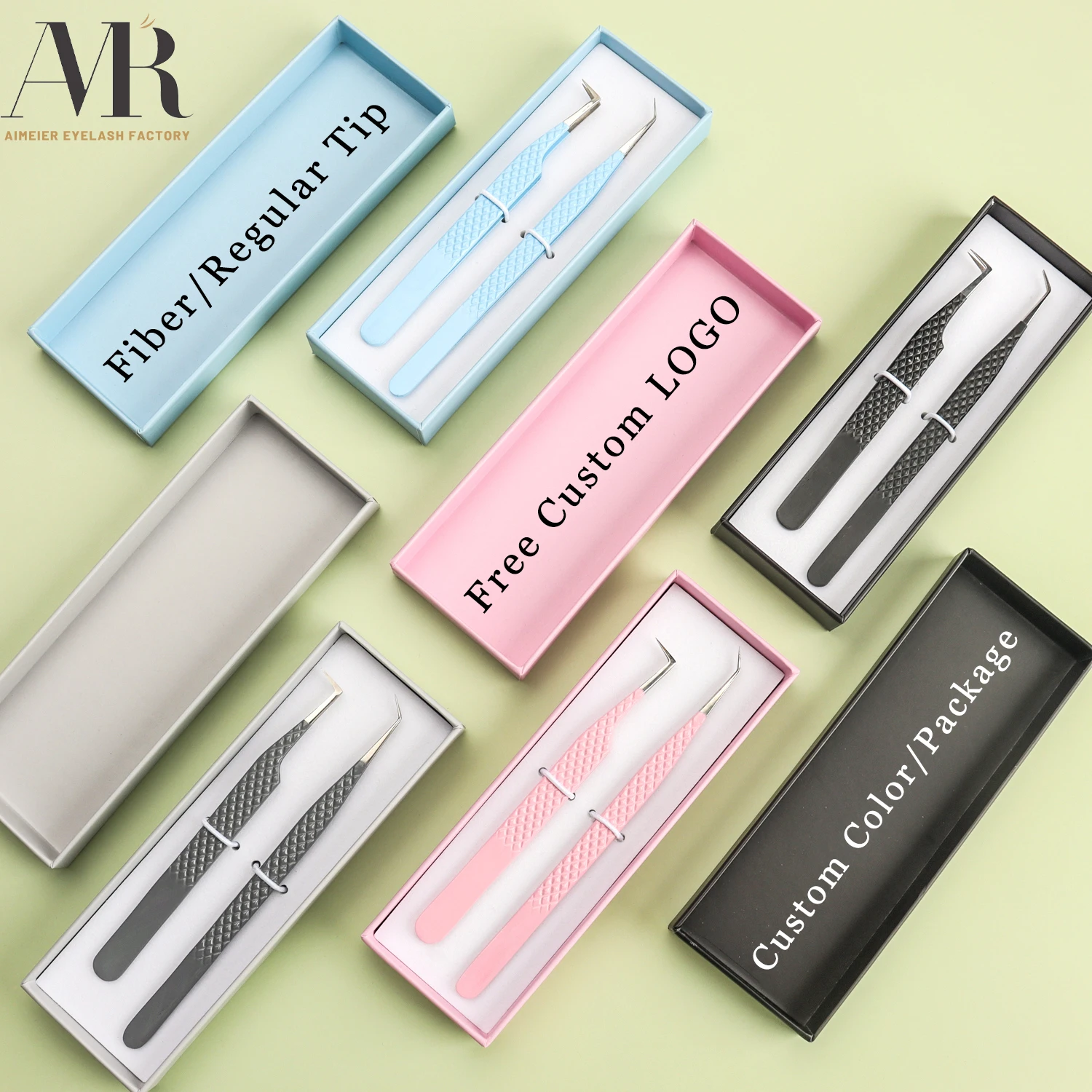 Custom 45 Degree Lash Tweezer Diamond Grip Eyelash Tweezers Private Label Custom Logo Tweezers For Lash Extensions