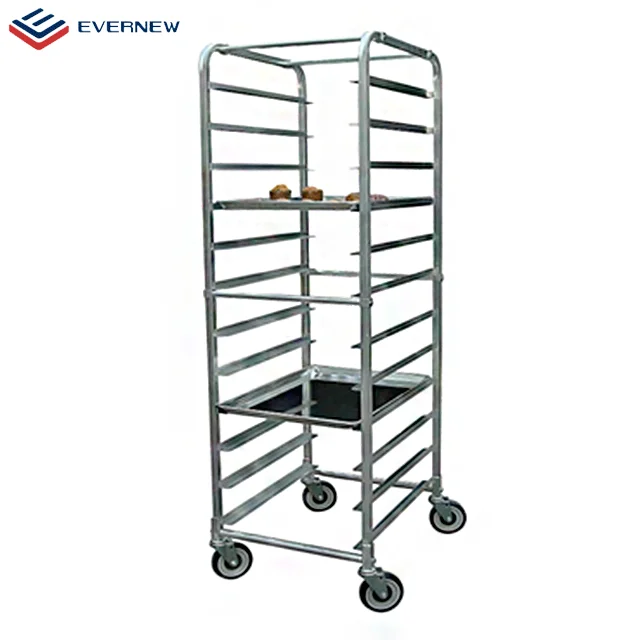 High quality pan rack organizer kitchen tool aluminum tube bakery knock down adjustable 9 pans rack