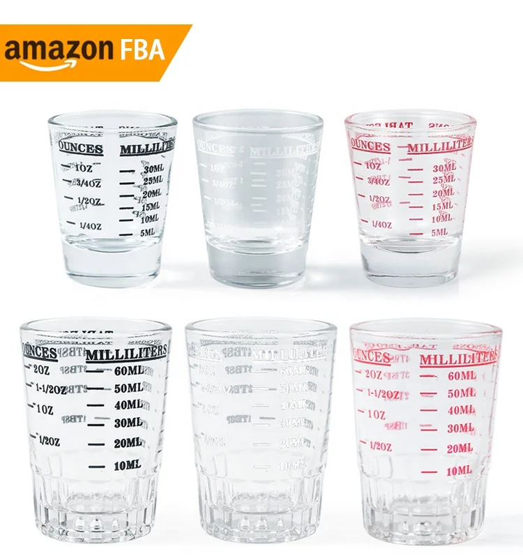 New Product Ideas 2024 Shot Glasses Measuring Cup Espresso Shot Glass Liquid Heavy Glass Wine Glass 1oz/2oz