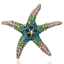 Креативные Кристаллы Брошь Морская звезда серия изысканный модный сплав горный хрусталь производители оптовая продажа на