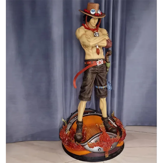 Custom Anime Figure Resin Sculpture One Piece Figure Ace Statue