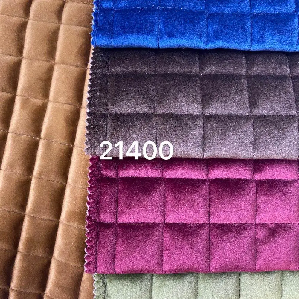 JL21400--High Quality Classic Soft 100% Polyester Holland Velvet Embroidery Fabric For Sofa