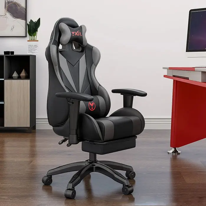 Custom Logo office Cheap comfortable high back faux leather reclining silla gamer computer chair Gaming Chair with footrest
