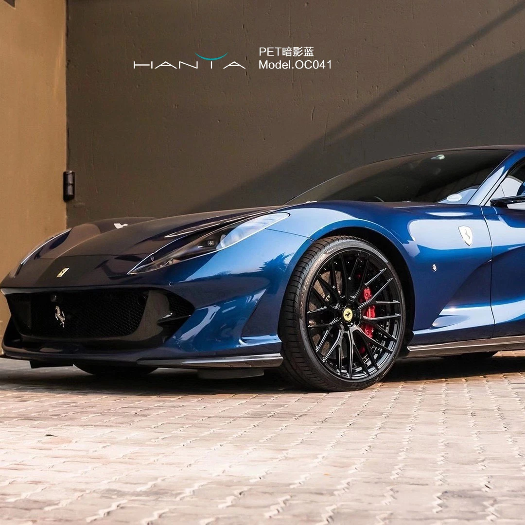 2022 New color PET liner blue glossy vehicle car warp vinyl wrapping