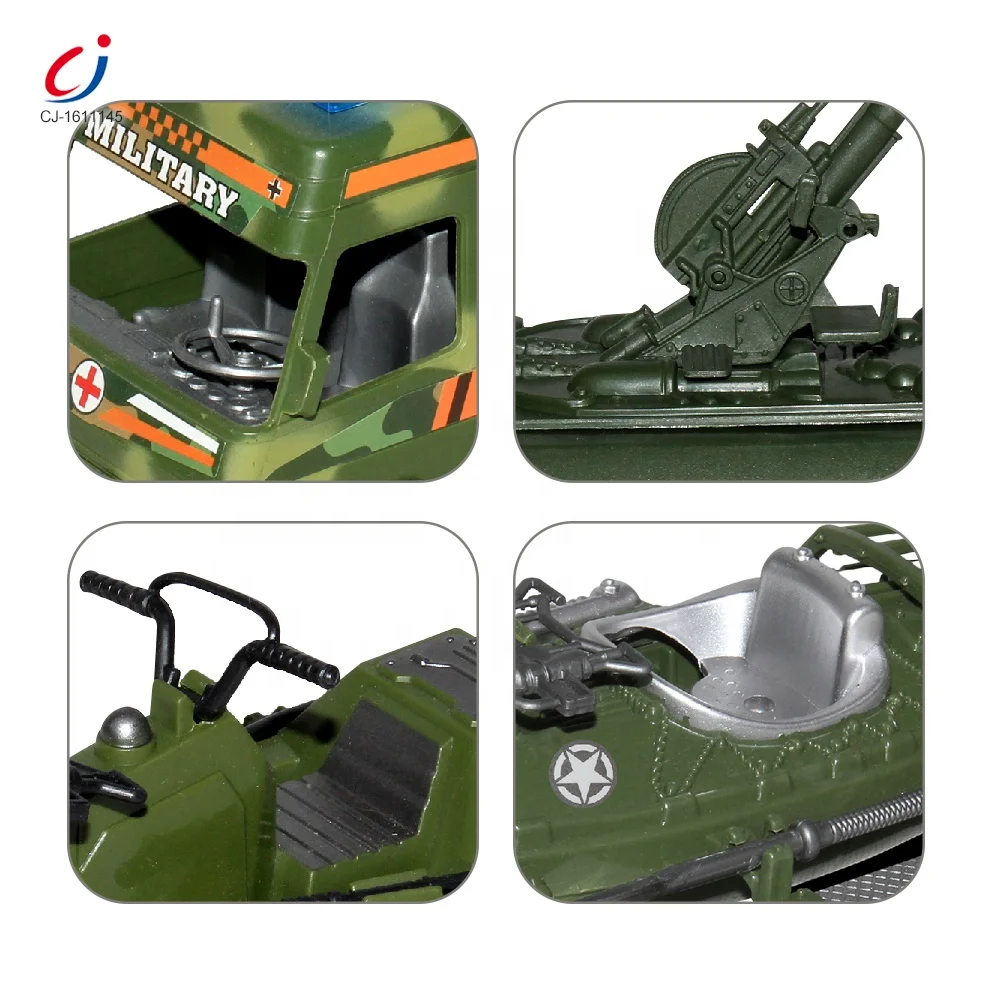 Chengji New product plastic model soldier truck boat mission military vehicles set toys