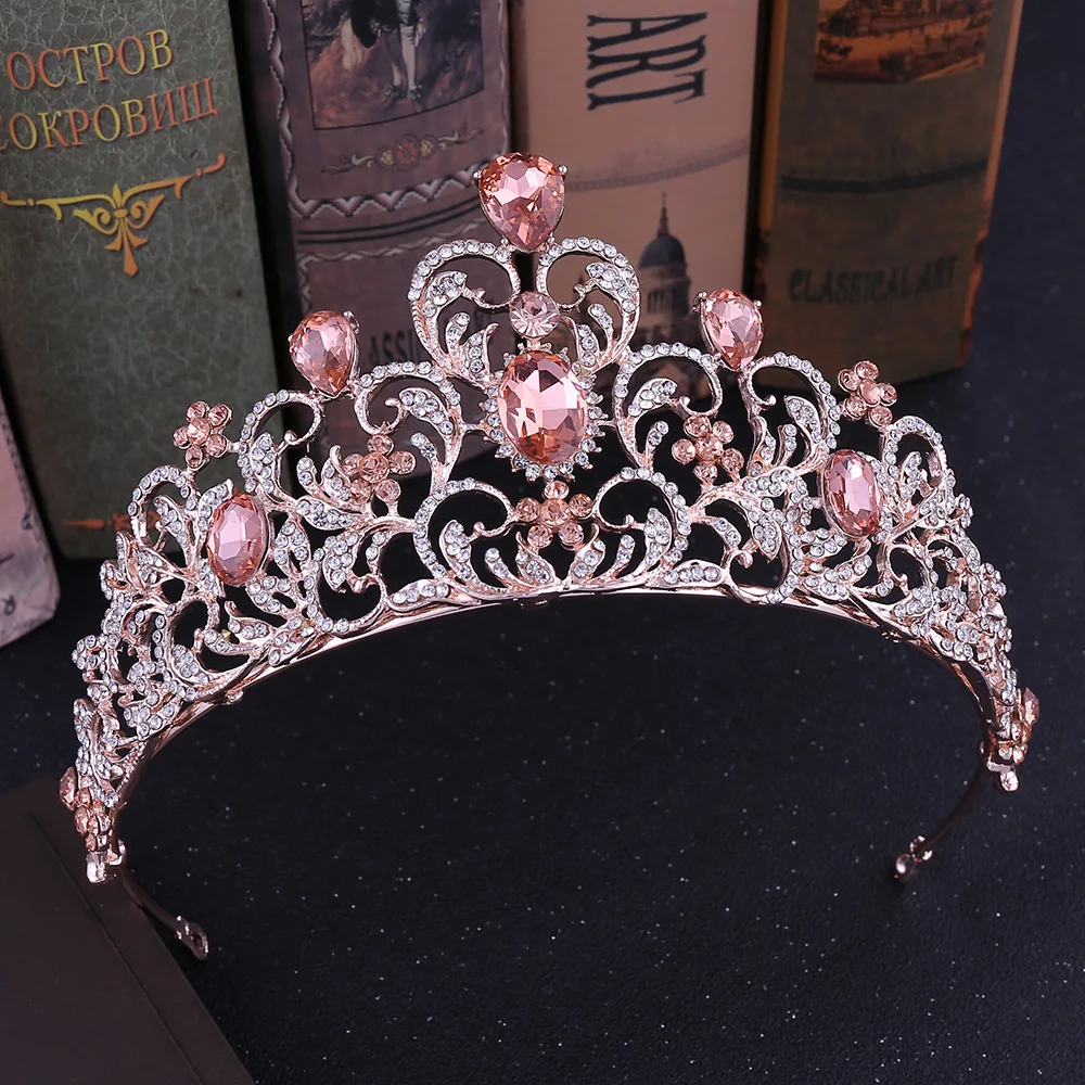 New style bridal alloy headgear leaf full of rhinestones Korean crown headband accessories wedding ring crystal tiara
