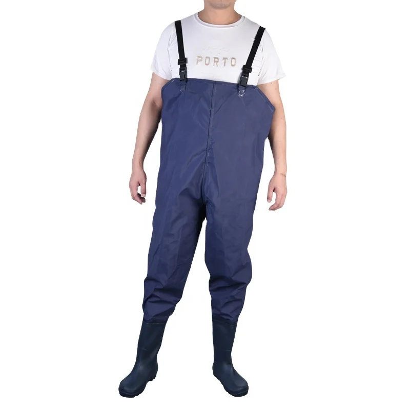 2021 OEM fishing suit for men chest waders PVC boots waders waterproof fishing waders