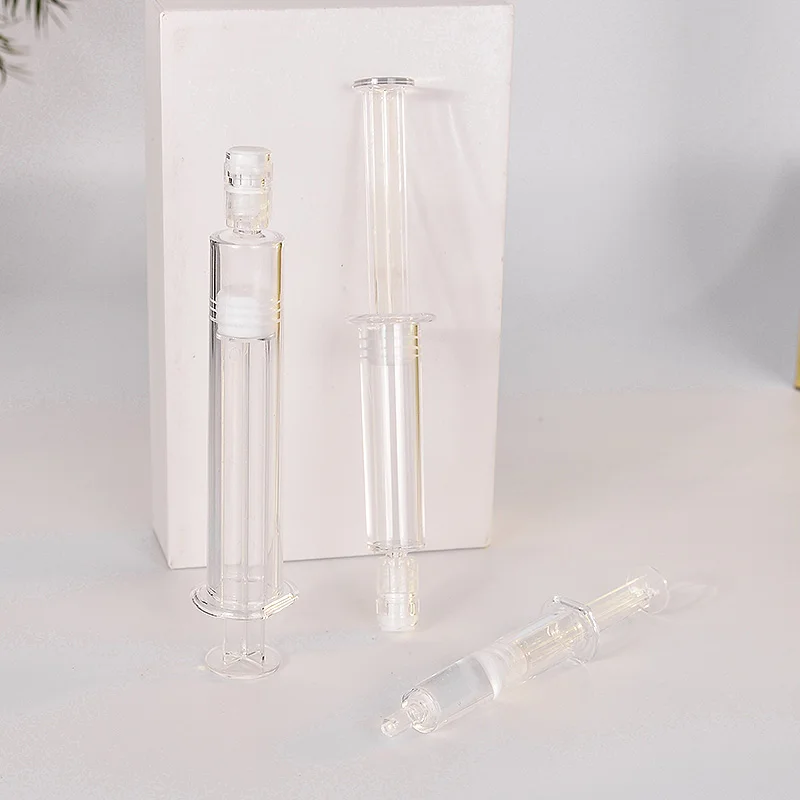 Wholesale Mini Empty 1ml 3ml 5 ml 10ml  Airless Syringe Cosmetic PS Plastic Ampoule For Essence Serum