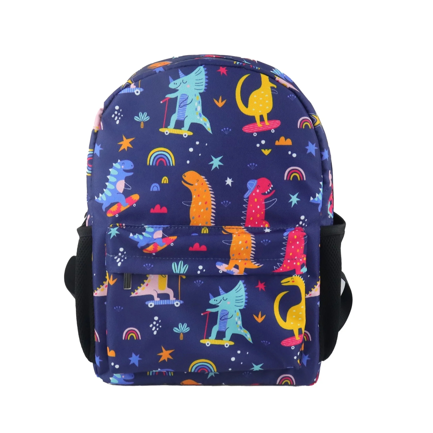 Boys Backpack Purse Set Kids Space Rocket Printed School Bag Multipocket Bookbag With Insulated Lunch Box And Coin Pouch
