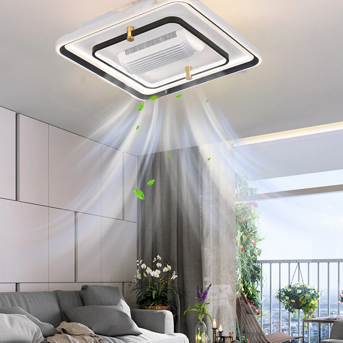LED Ceiling Fan Lamp with Remote Control Dimmable Lighting Fan Eye Protection Ceiling Light Fan Simple ceiling light