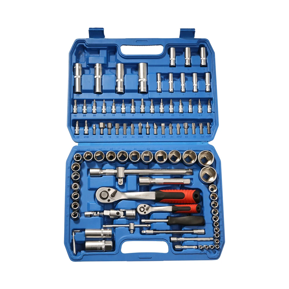 LOW PRICE 108Pcs Mechanics Tool Set Socket Ratchet Wrench Car Repair Tool Kit with case