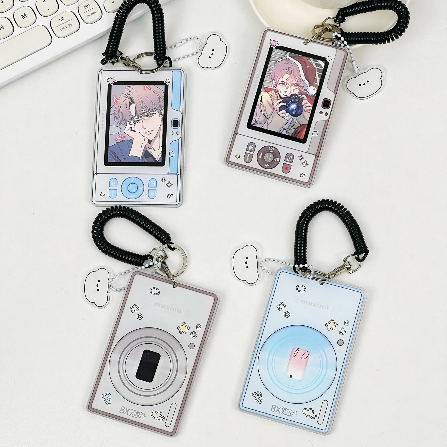 Custom design acrylic photo card holder keychain credit card acrylic holder keychain acrylic card holders
