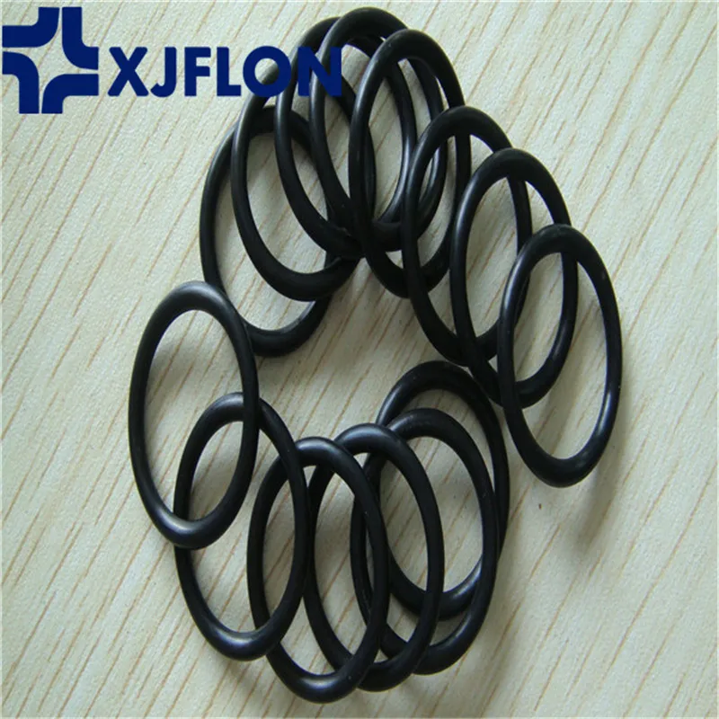 factory custom round PTFE rings carbon fiber filled black plastic ptfe gasket