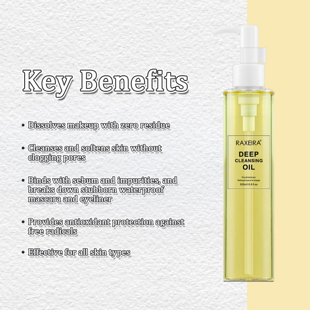 OEM/ODM Beauty Products Makeup Cleansing Oil Remover Face Wash Daily Vegan Facial Cleansing Oil For Face