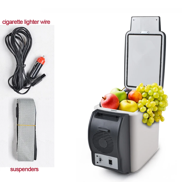 Portable Freezer Warmer Cooler Car Refrigerator 12V Mini Auto Cooler Box 6L