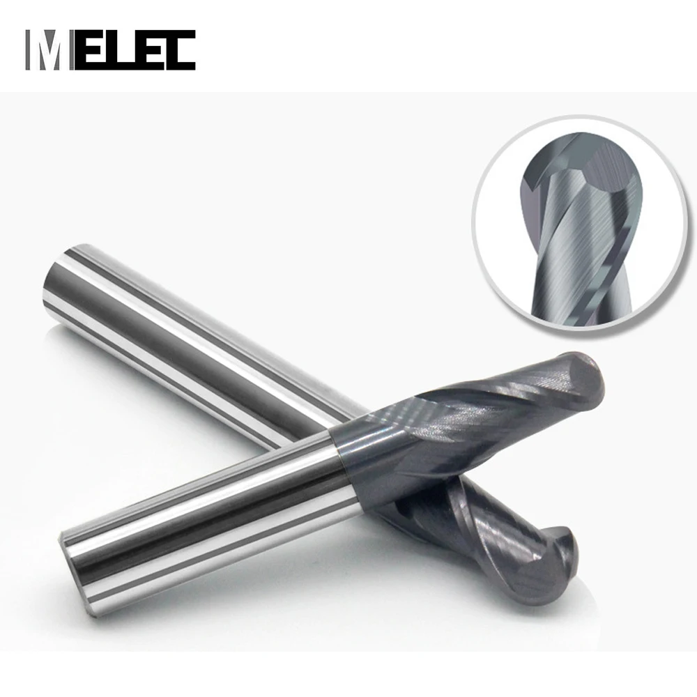 MELEC customized design tungsten hss 20R10*40*D20*100mm OEM 4 flutes blades safety cnc tools ball nose end mill cutter drill bit