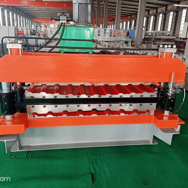 Double deck corrugated and IBR roofing panel  roll forming machine