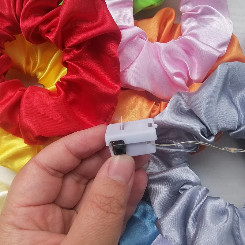 Luminous LED Hair Accessories Solid Color Hair Scrunchies african hair scrunchies