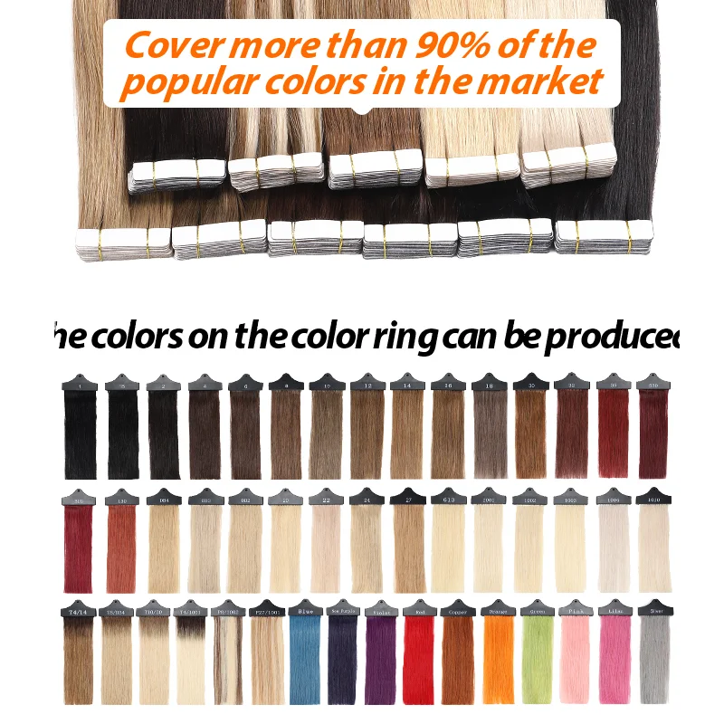 Wholesale Popular 100% Virgin Remy Piano Hair Extensions Natural Human Hair Vendors Tape Weft Machine Double Weft