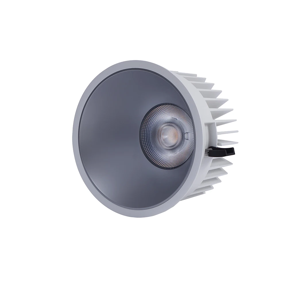 Anti glare COB LED downlight recessed mounted 4' Outer Diameter 136mm White black silver golden reflector cob led spotlight