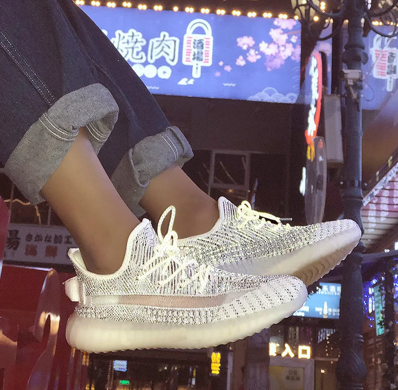 Мужская мода 2020 кроссовки Yeezy 350V2 для бега повседневная спортивная обувь оригинальный логотип лучшее