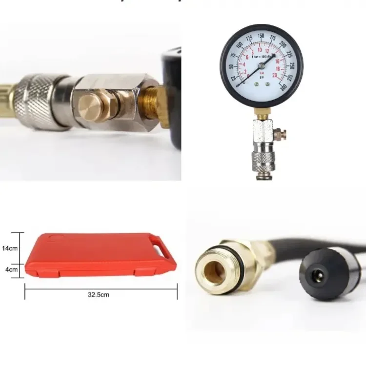 Испытательный инструмент для измерения давления в двигателе 0-300psi 8 шт.