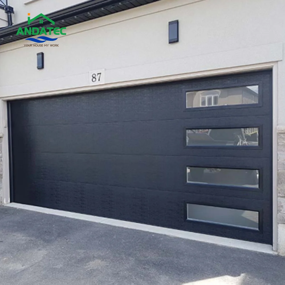 Sectional Garage Door Modern Electric Horizontal Aluminum Sliding Automatic Garage Door With High Standard
