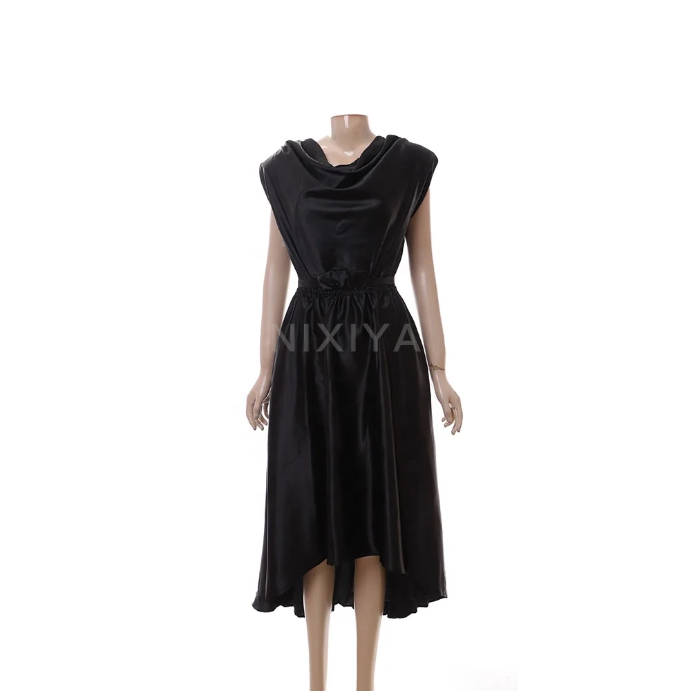 customs elegant ladies woman evening prom soft sleeveless simple long dresses women casual satin wedding dresses