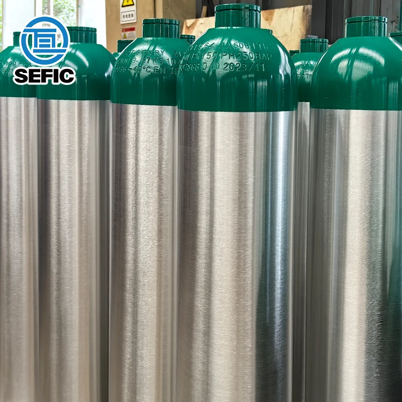 Portable Manufacturer Direct Sale Md Size Dot3al Seamless Aluminum 6061 Medical Oxygen Cylinder