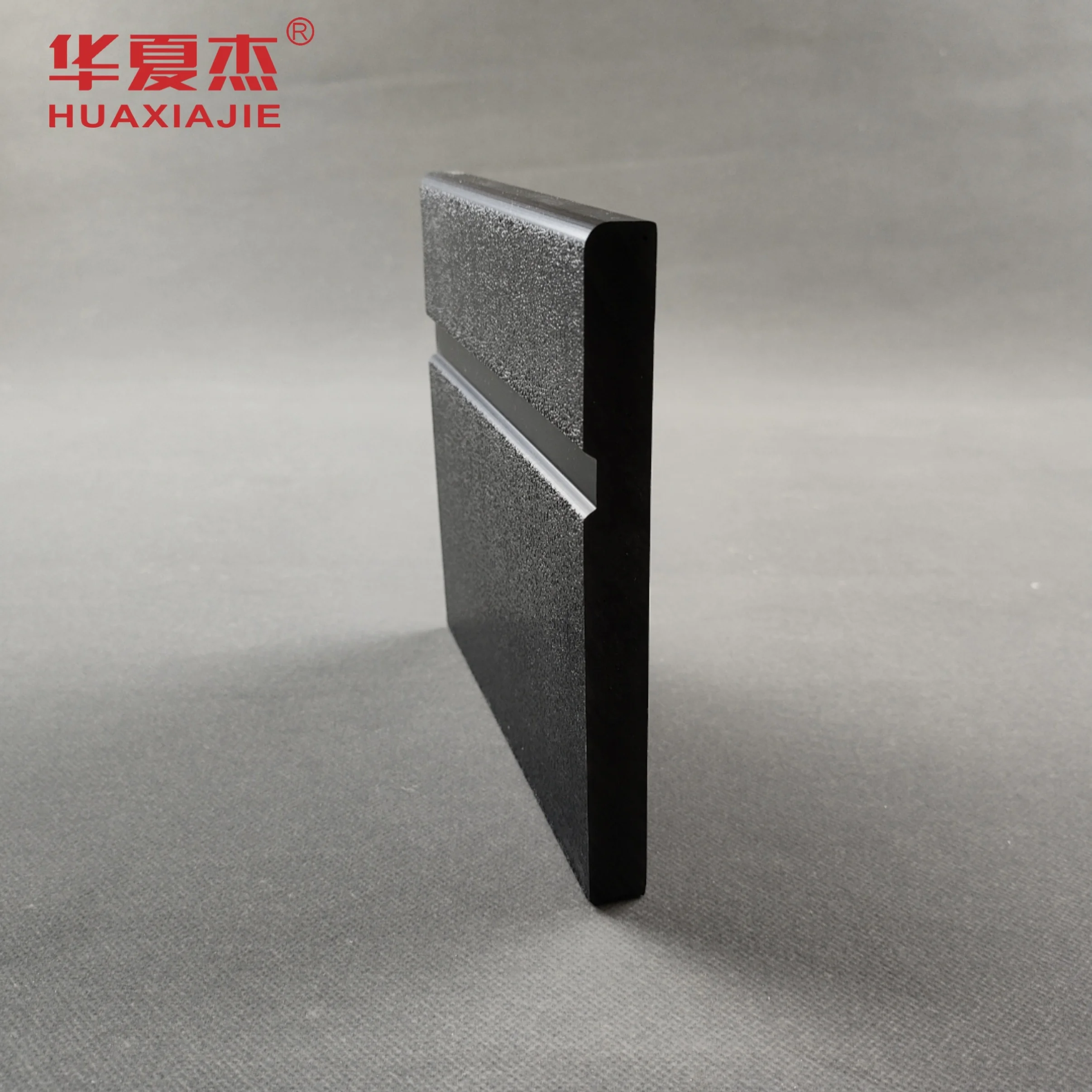 Wholesale pvc skirting board waterproof vinyl baseboard trim black decoration material