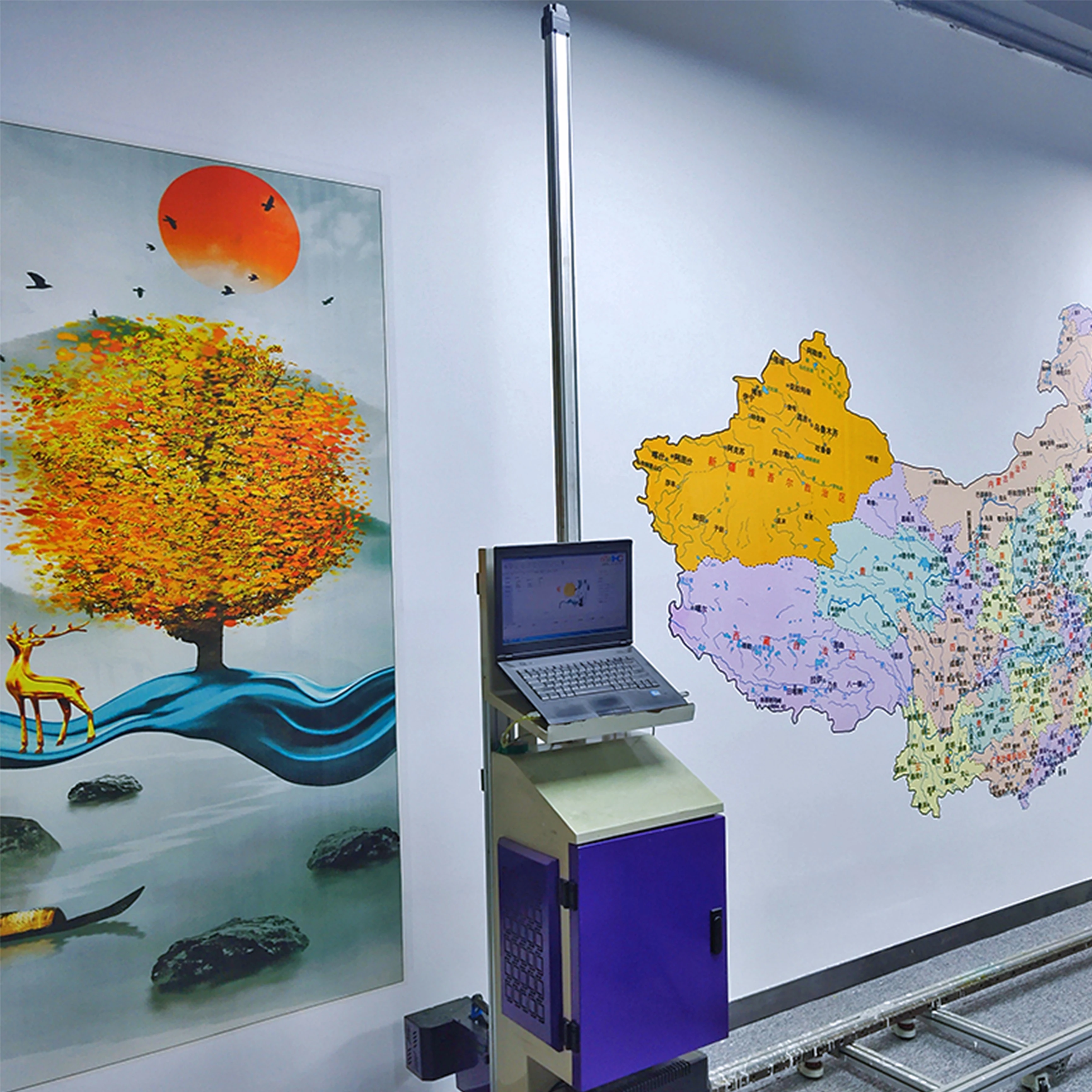 3d Vertical Wall/Glass/Metal/Wood/Paper/Ceramic Mural Art Direct UV Inkjet Printer Spraying Printing Painting