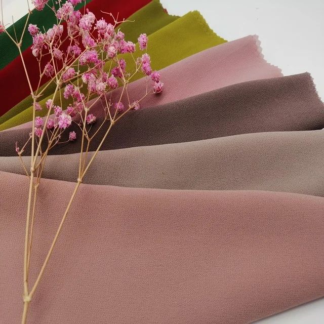 
CHIFFON PD BABY DOLL DYED FABRIC POPULAR POLYESTER WOVEN FABRIC 