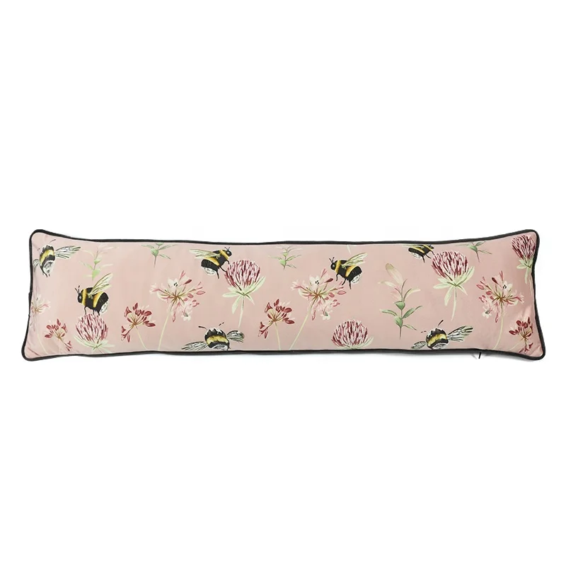 Soft velour draught excluder garden window noise blocker sound colorful window draft noise wind proof seal for home