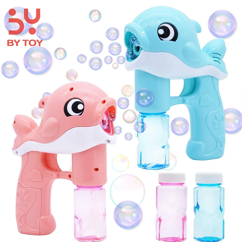 2023 Hot Selling Whale Automatic Gun Bubble Toy Blower Bubble Launcher Kids Bubble Gun Machine Toys For Summer Birthday Party