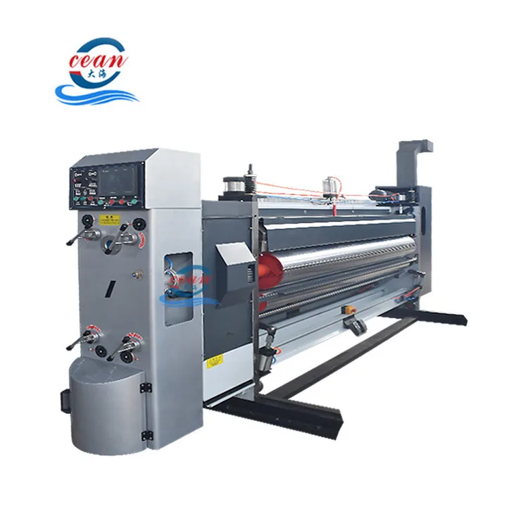Ocean Automatic 5 Colors printing slotting corrugated box die cutting making machine