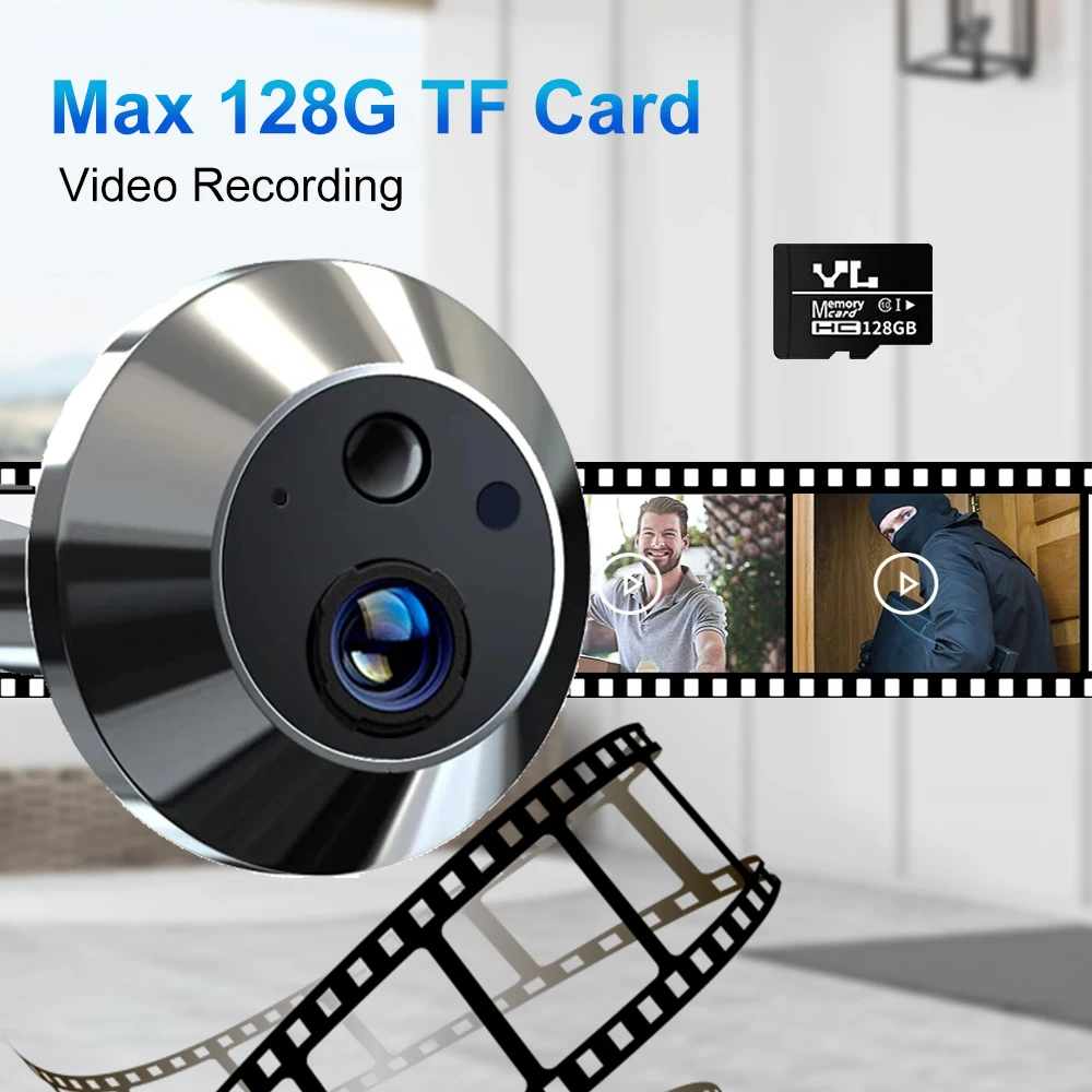 Smart Tuya 4.3 Inch 1080P 2.4G WiFi Magic Door Camera Peepholes Door Eye Camera Digital Door Viewer Wireless Doorbell at Home