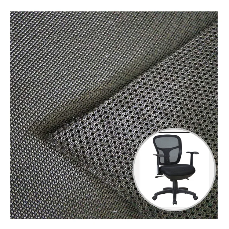 Wholesale Stiff Outdoor Chair Composite Knitted Recycled Black 3D Air Spacer Mesh Fabrics
