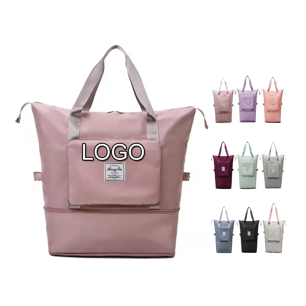 Free Sample RTS Stock 2022 Fashion Waterproof Dry Sport Travel Bag Clear Folding Large Capacity Women Gym Bags