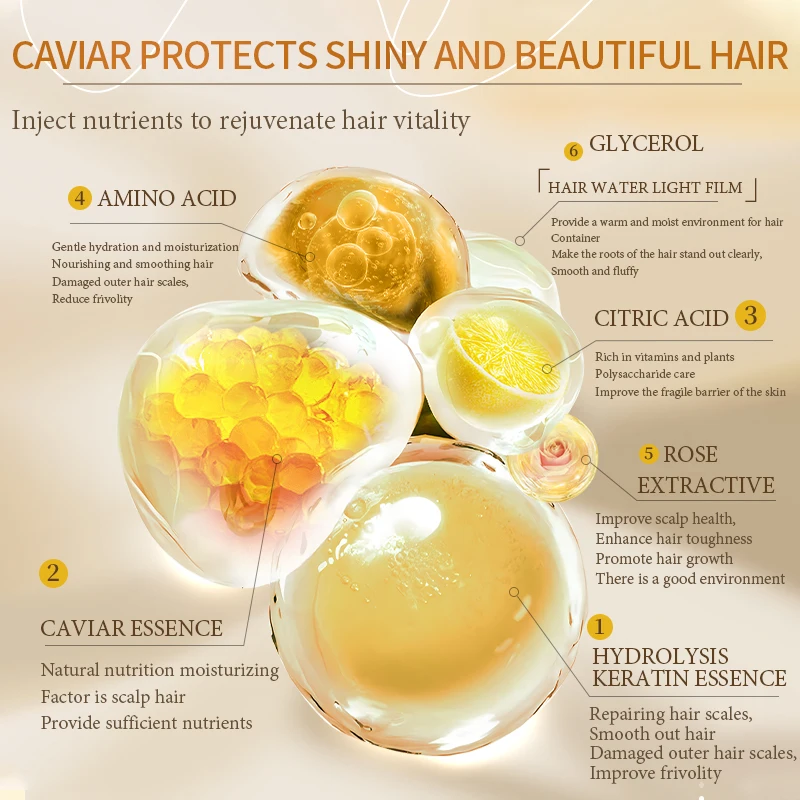 Caviar Ultimate Care Hair Mask with Large Capacity Nourishing Repairing Blanching Dyeing Fury and Damaged Hair