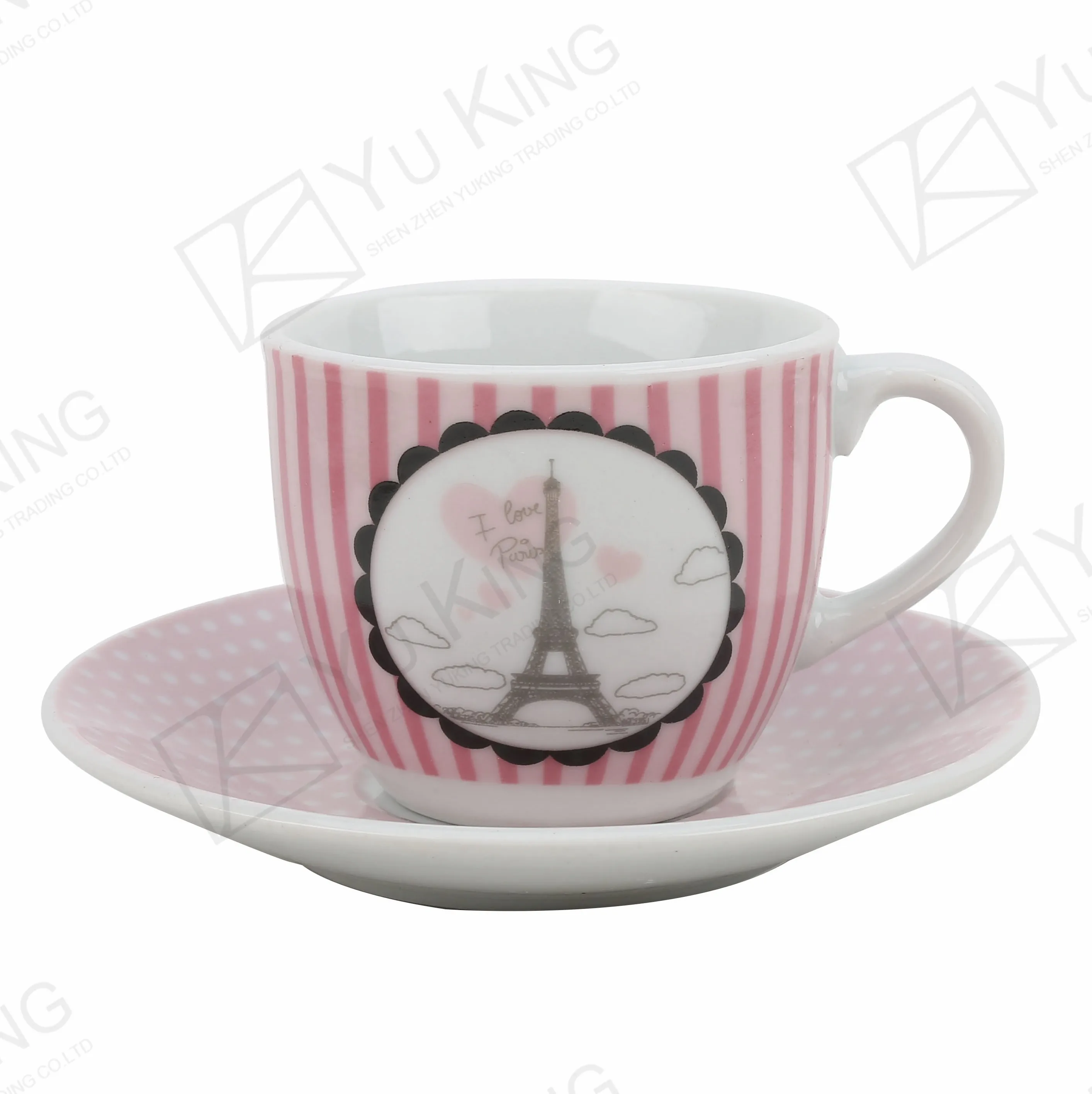 high quality new shape porcelain coffee set ceramic cup and saucer set