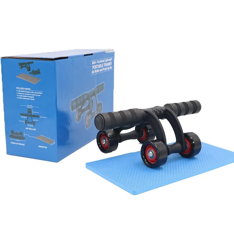 Factory Cheapest Ab Roller Wheel Automatic Rebound 4 Wheels Exercise and Fitness Equipment Abdominal Workout Roller Wheel