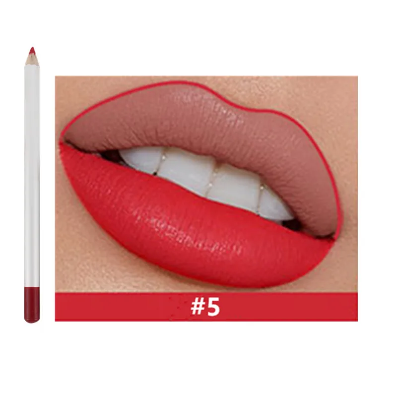 Wholesale No Logo 16-color White Best Price High Quality Cosmetic Lip Pencil Waterproof Lip Liner Pencil Private Label