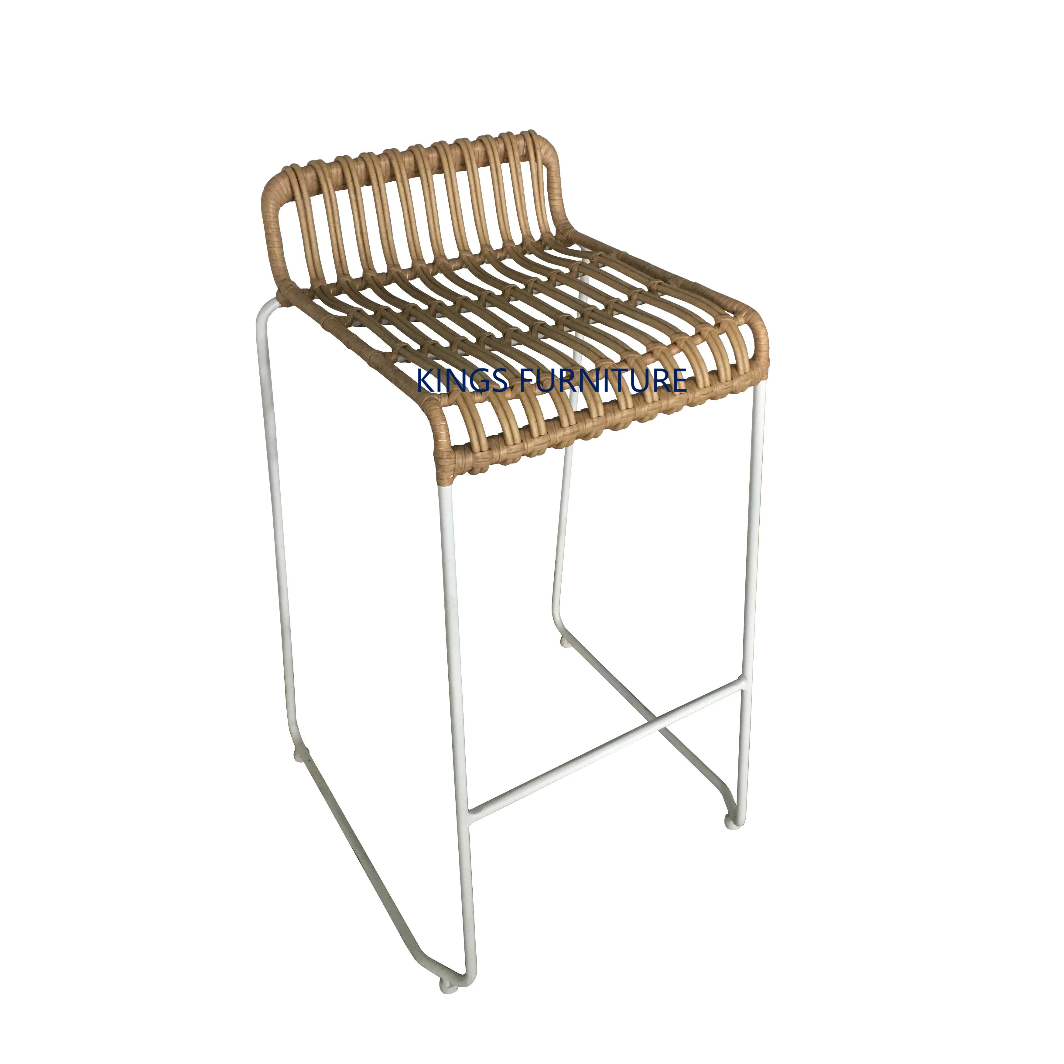 
Stackable Vintage Steel and Rattan Chair 