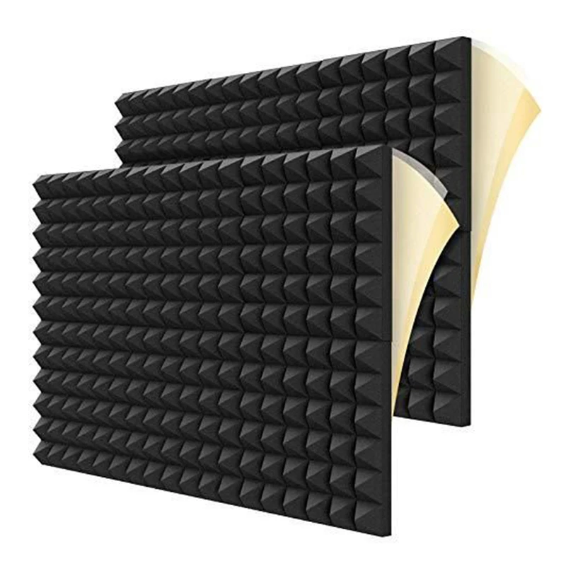 12 Pack 50Cm X 50Cm Soundproofing Sound Absorbing Proof Wall Tv Studio Sound Pyramid Foam Acoustic Panels