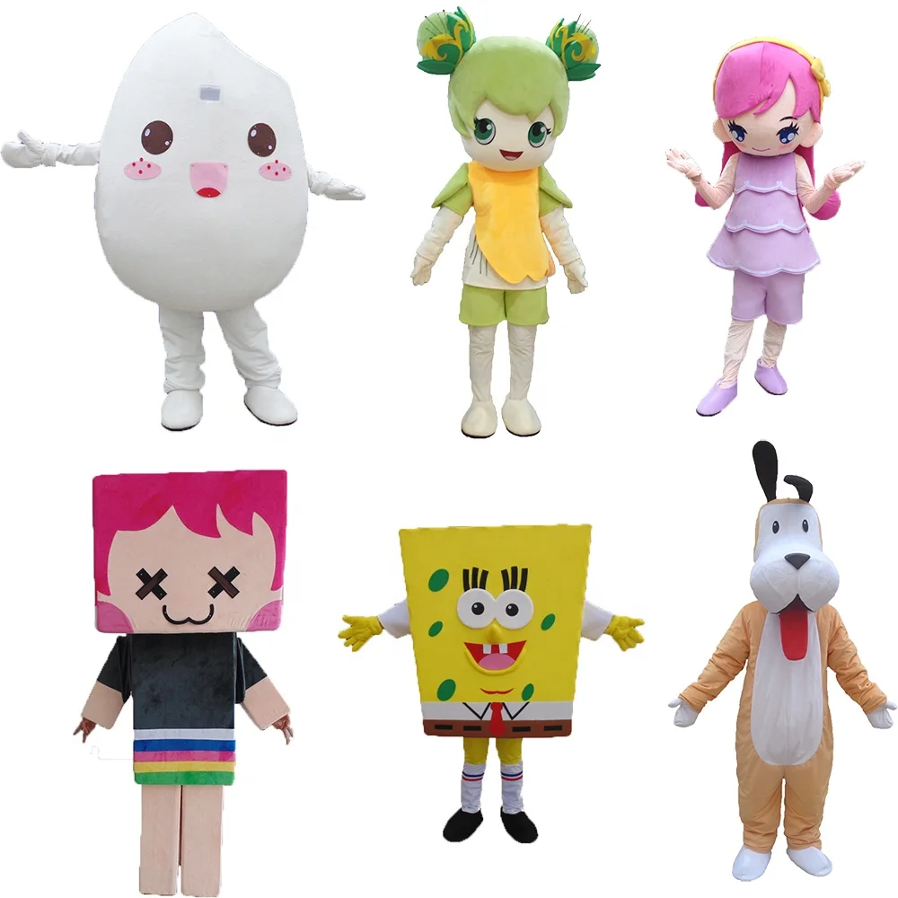 
Factory adult cartoon custom made cosplay plush animal mascot costumes 