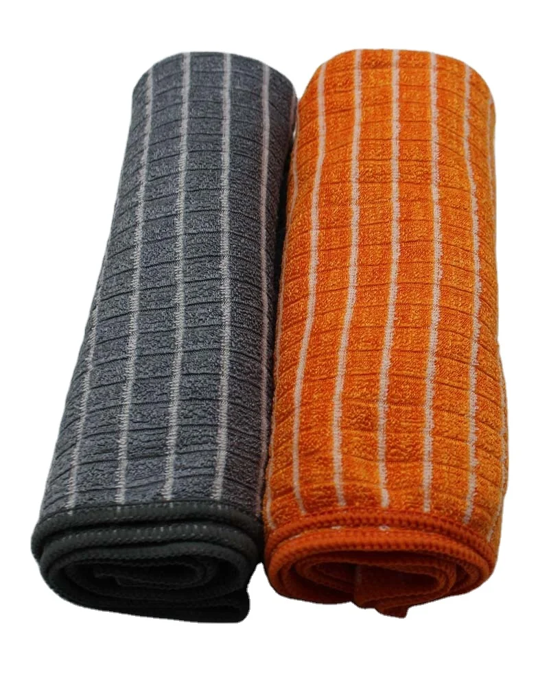 High Quality 300GSM 400GSM Microfiber Cleaning Cloth Bamboo Fiber Kitchen Towel