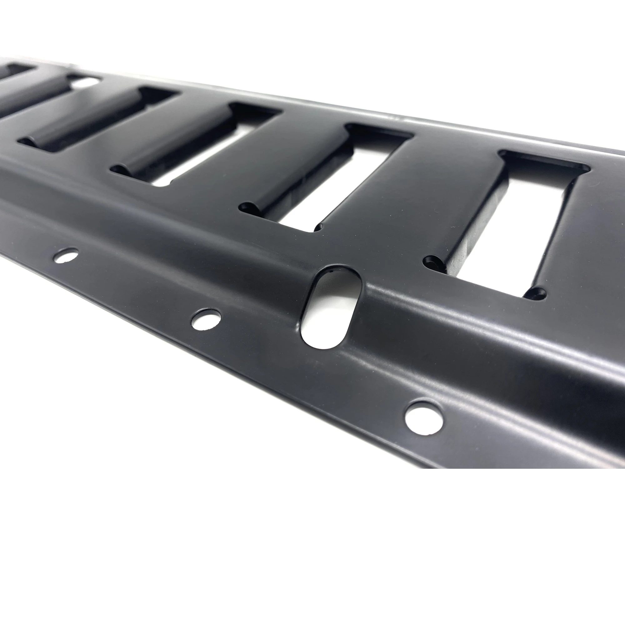 ES10785 Interior Van Accessory Steel Horizontal Black Coated E Track For Cargo Control