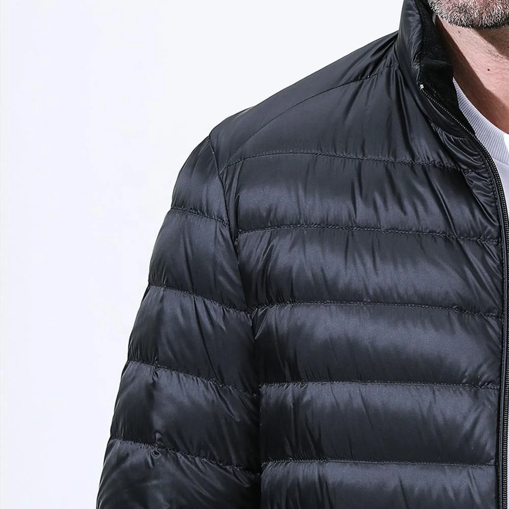 TANBOER blue water proof breathable duck down filling garments light weight winter jacket packabl down coat